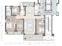 富力首府建面235平米户型图