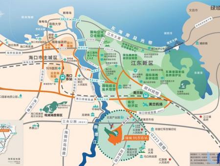 绿城桃李春风交通图