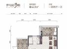 南国威尼斯城建面64平米户型图