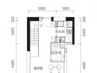 玖悦台·CASA建面63平米户型图