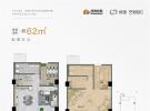 绿地空港GIC建面62平米户型图