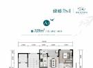 绿城桃李春风燕语里组团建面109平米户型图