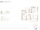 中海汇德里建面119平米B户型图