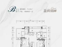 盈滨海岸建面75.38平米户型图