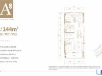 辰兴江东上院建面144平米户型图