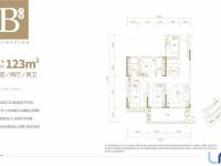 辰兴江东上院建面123平米户型图