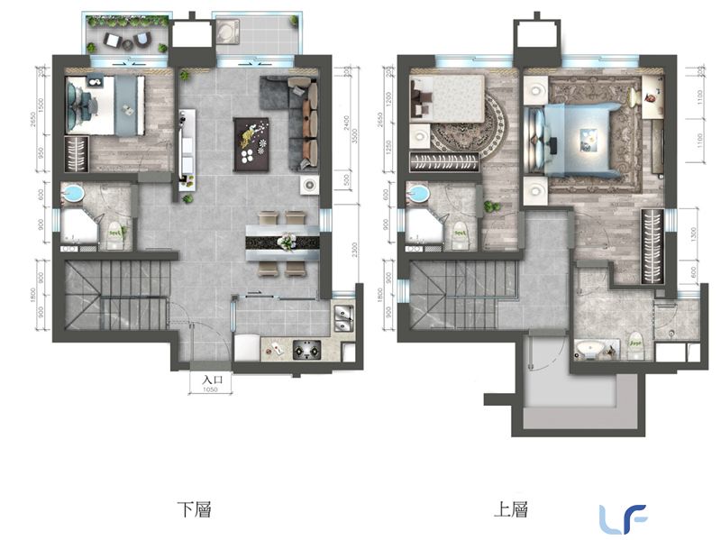 观澜湖·中央公园II区54平米户型图.jpg