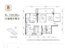 海韵悦府建面110平米户型图